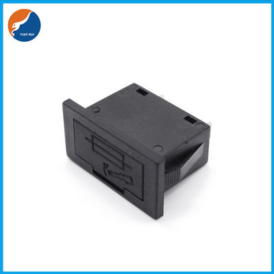 BHC1 Czarna obudowa Szklana rurka ceramiczna Uchwyt bezpiecznika do montażu na płytce drukowanej do bezpieczników prądowych 5.2x20mm