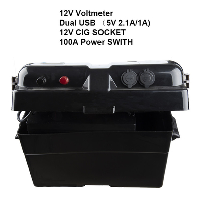 12V Zewnętrzny Wodoodporny Akumulator Box dla Marine Automotive RV Boat Camper i Travel Trailer