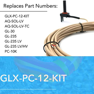 GLX-PC-12-KIT Czujnik temperatury basenu Termistor Woda Powietrze Słoneczny Z kablem o długości 15 stóp