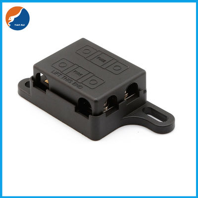 Czarny materiał PA 2 sposoby 20A do 200A Samochodowy samochodowy Mini ANS MIDI Auto uchwyt bloku bezpieczników